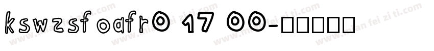 kswzsfoafr0 17 00字体转换